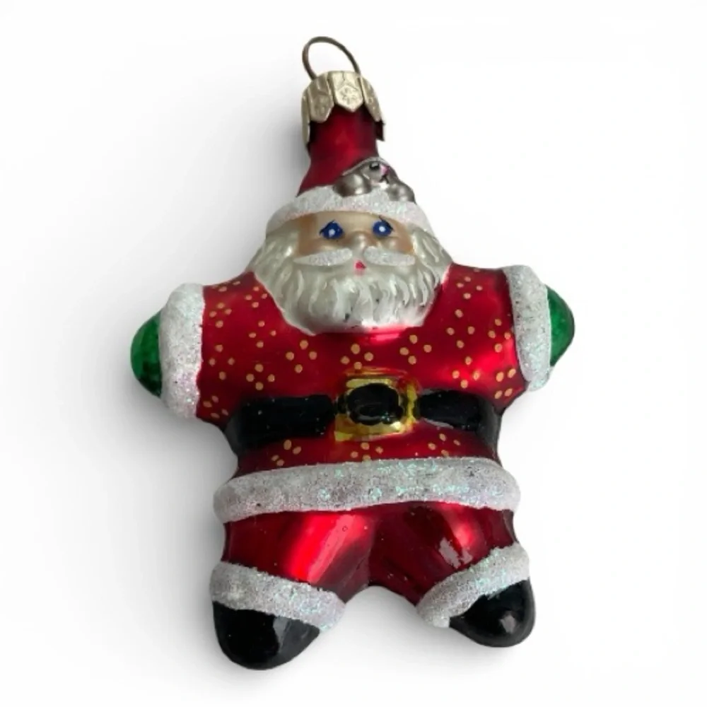 Group of 5 glass Santa’s, vintage or older, Germany, W Germany, Radco